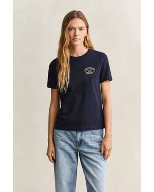 GANT Rope Graphic T-Shirt Evening - Blue