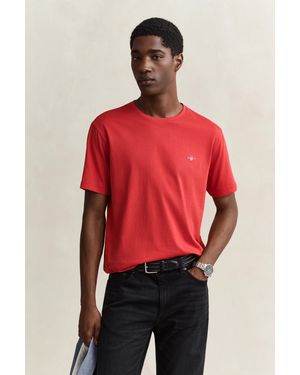 GANT Regular Fit Shield T-Shirt - Red