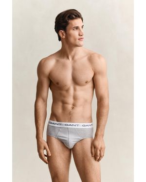 GANT 3-Pack Logo Waistband Briefs - White