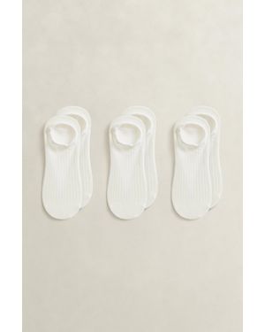 GANT 3-Pack Ribbed Low-Cut Socks Eggshell - Natural
