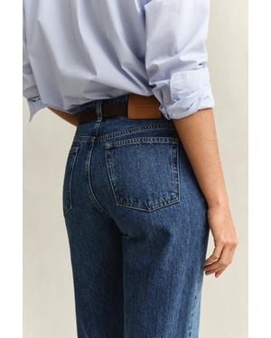 GANT Relaxed Jeans Mid Worn In - Blue