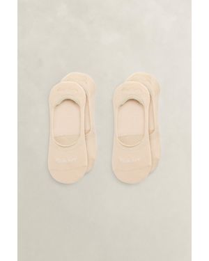 GANT 2-Pack Invisible Socks Ivory - Natural