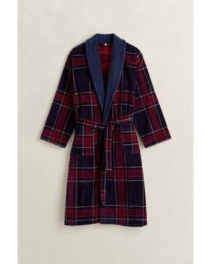 GANT Home Decor Holiday Check Robe Marine - Blue