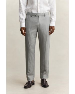 GANT Lyocell Linen Suit Trousers - Natural