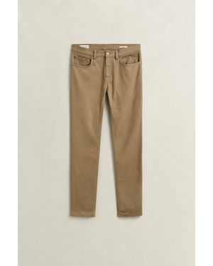 GANT Slim Fit Twill Jeans Light Taupe - Natural