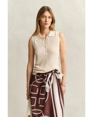 GANT Sleeveless Lace Knit Top - Multicolour