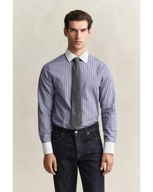 GANT Fil-À-Fil Striped Shirt Persian - Blue