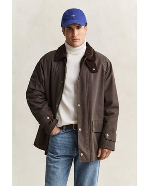 GANT Waxed Barn Jacket - Brown
