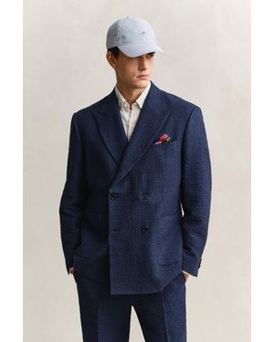 GANT Seersucker Cap - Blue