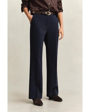 GANT Slim Fit Flared Slacks - Blue
