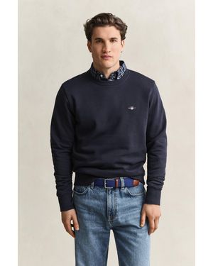 GANT Shield Crew Neck Sweatshirt - Blue