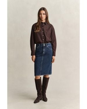 GANT Denim Skirt Dark Worn In - Blue