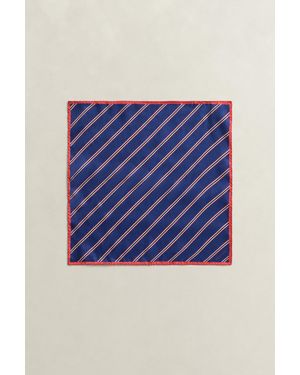 GANT Striped Pocket Square Rich - Blue