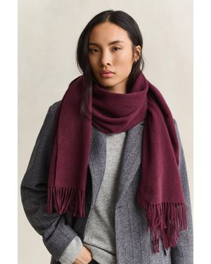 GANT Woven Wool Scarf - Purple