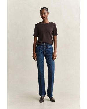 GANT Monogram Flared Jeans Dark Worn In - Blue