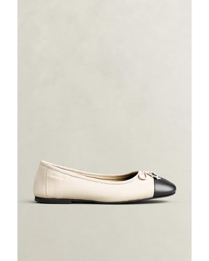 GANT Chadii Leather Ballet Flats - Natural