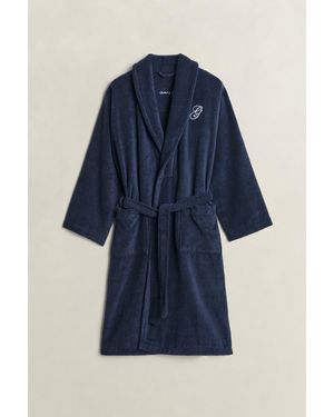GANT Home Decor Embroidered Robe Marine - Blue
