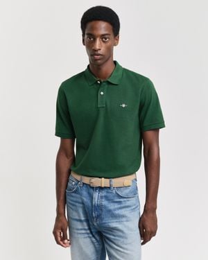 GANT Seasonal Essential Embroidered Archive Shield Polo Shirt () - Green