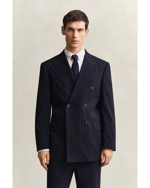 GANT Tonal Pinstripe Suit Jacket Evening - Blue