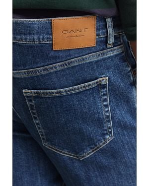 GANT Slim Clean Wash Jeans Mid Vintage - Blue