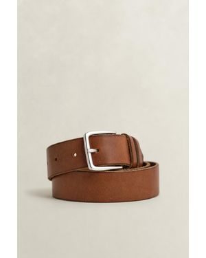 GANT Tumbled Leather Belt - Brown