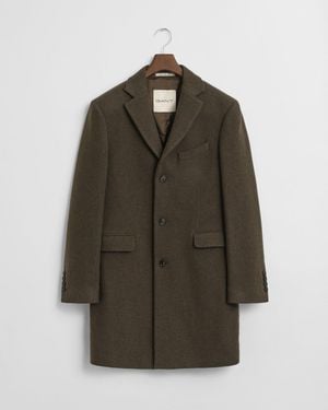 GANT Classic Wool Coat Country - Brown