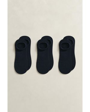 GANT 3-Pack Ribbed Low-Cut Socks Evening - Blue