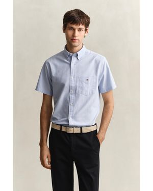 GANT Classic Oxford Short Sleeve Shirt - Blue