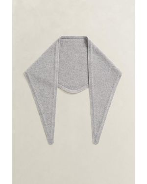 GANT Wool Cashmere Triangle Scarf Melange - Grey