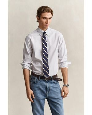 GANT Checked Twill Dress Shirt - Blue