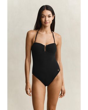 GANT Crinkled Swimsuit - Black