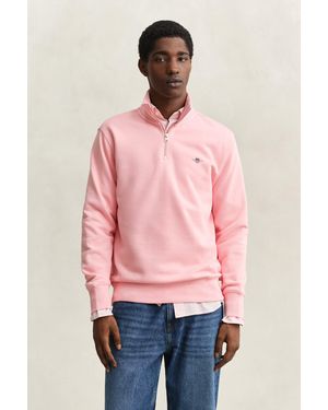 GANT Shield Half-Zip Sweatshirt - Pink