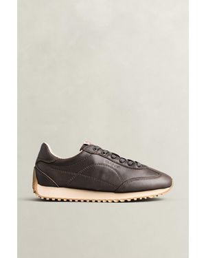 GANT Beja Leather Trainers Dark - Grey