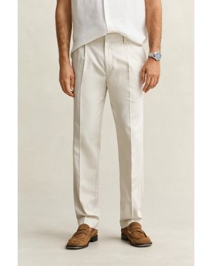 GANT Lyocell Blend Trousers - Natural