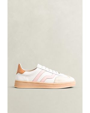 GANT Cuzima Leather Trainers - Natural
