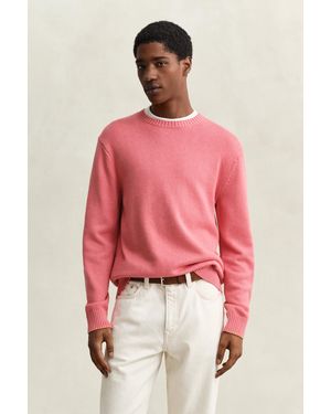 GANT Cotton Blend Crew Neck Jumper - Red