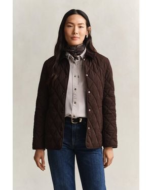 GANT Fitted Quilted Jacket Deep - Blue
