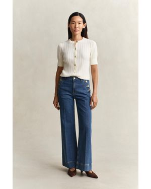 GANT Nautical Flared Jeans Mid - Blue