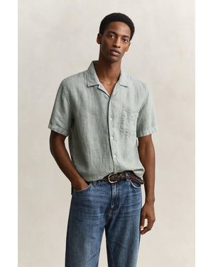 GANT Short Sleeve Linen Shirt - Multicolour