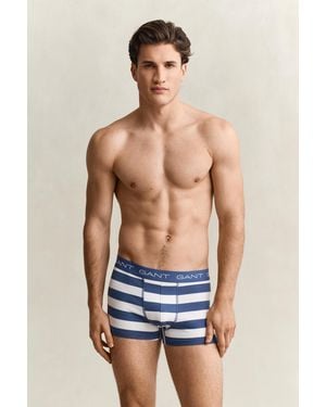GANT 3-Pack Striped Trunks - Blue