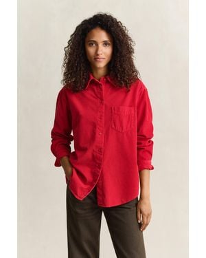 GANT Relaxed Corduroy Shirt Ruby - Red