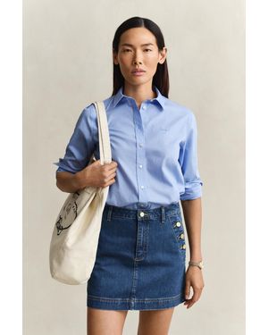 GANT Regular Fit Classic Poplin Shirt - Blue