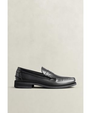 GANT Lenkoxx Leather Loafers - Black