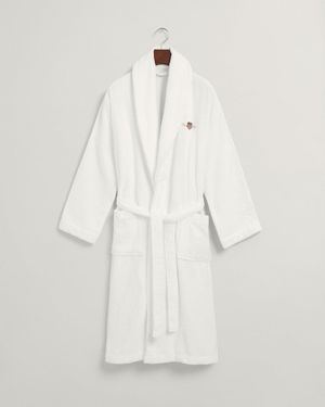 GANT Home Archive Shield Terry Cloth Robe - Natural