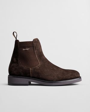 GANT Prepdale Suede Chelsea Boots Dark - Brown