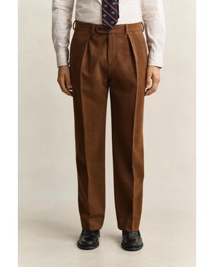GANT X Yale Wool Corduroy Suit Trousers Mahogany - Brown