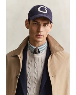 GANT G Badge Moleskin Cap Evening - Black