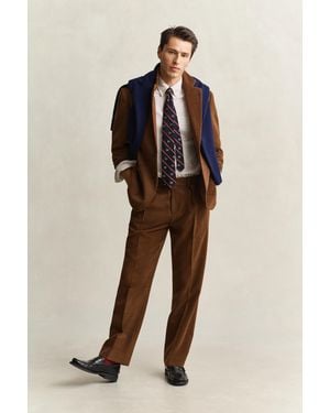 GANT X Yale Wool Corduroy Blazer Mahogany - Brown