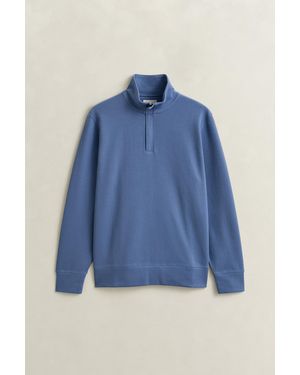 GANT Sacker Rib Half-Zip Sweatshirt - Blue