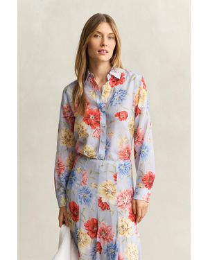 GANT Floral Cotton Silk Shirt - Red